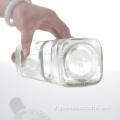 Bottiglia di vodka di vetro con coperchio
